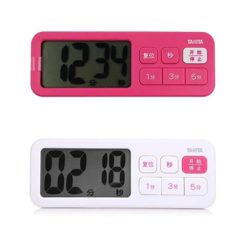 日本tanita百利達(dá)學(xué)習(xí)番茄計時器廚房烘焙倒計時定時器學(xué)生 TD-395 白色/粉紅色